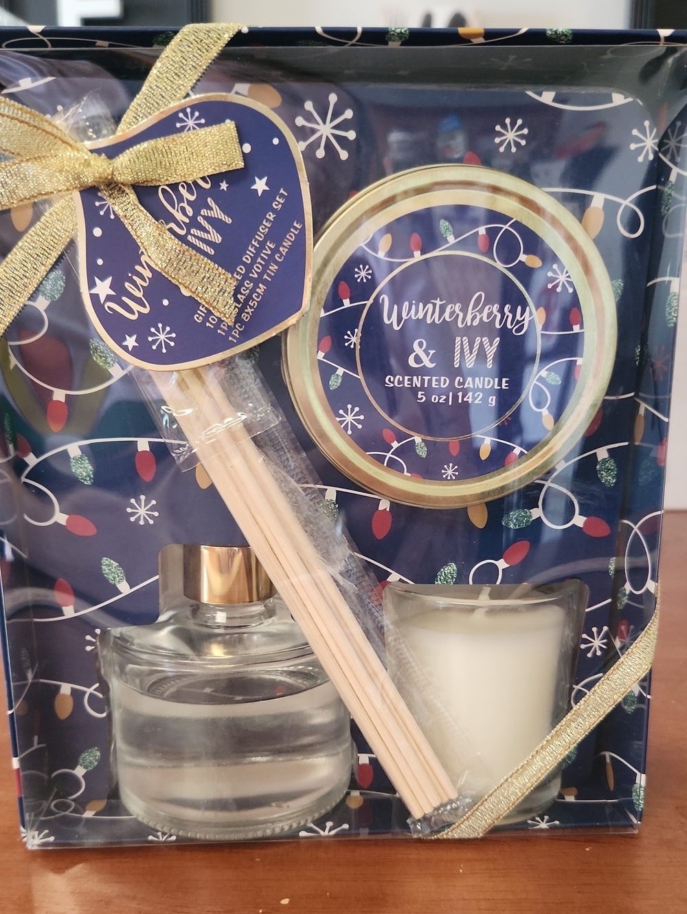 Scented Candle & Diffuser Gift Set - Navy